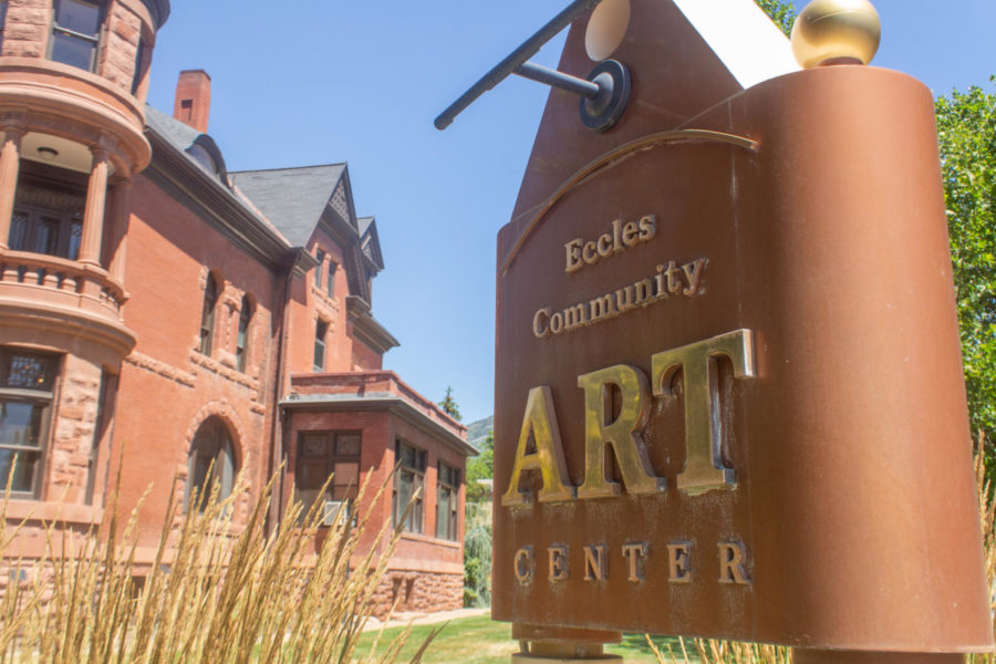 The sign at the front of Eccles Community Art Center.