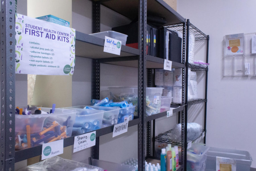 Along with food, personal hygiene items can be found in the food pantry.
