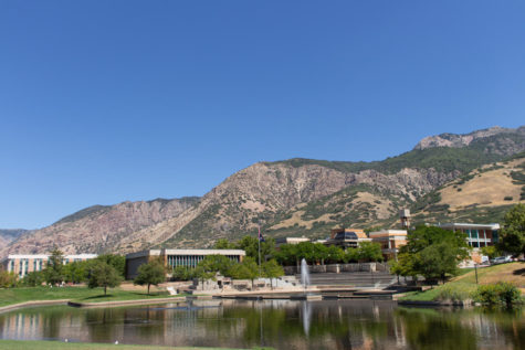 The pond located at Ogdens Weber State University. (Kennedy Camarena/ The Signpost)