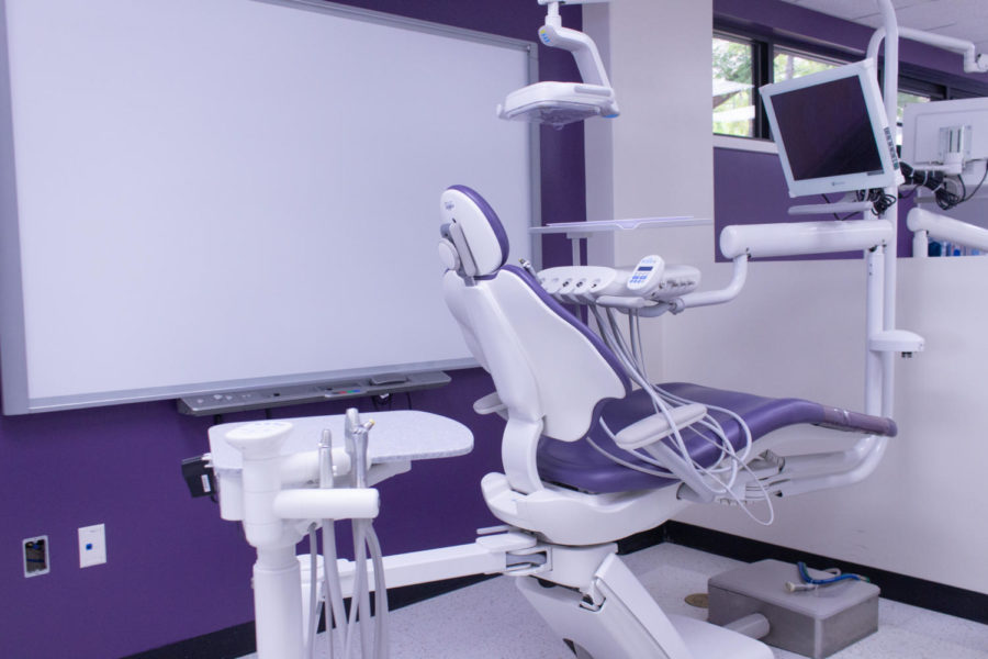 One of the many dental chairs available for patient use at the Dental Hygiene Clinic. (Kennedy Camarena/ The Signpost)