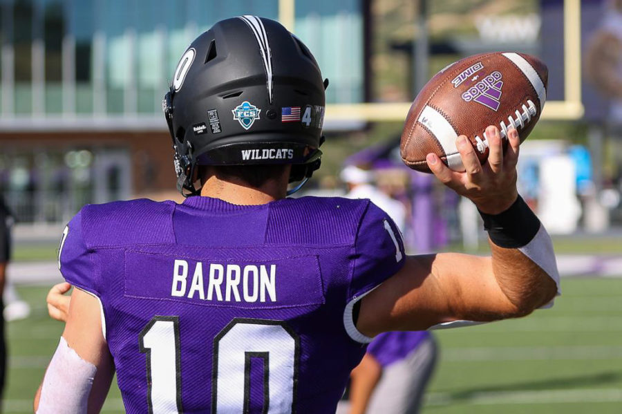 Bronson Barron was named the Big Sky Offensive Player of the Week after the WSU vs. Utah Tech football game on Sept. 17.