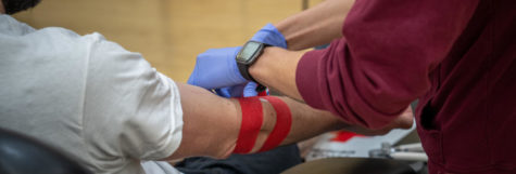 Weber State University community members donate blood during the annual American Red Cross Blood Battle on Sept. 15.