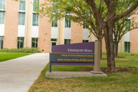 The front of Lindquist Hall building. (Kennedy Camarena/ The Signpost)