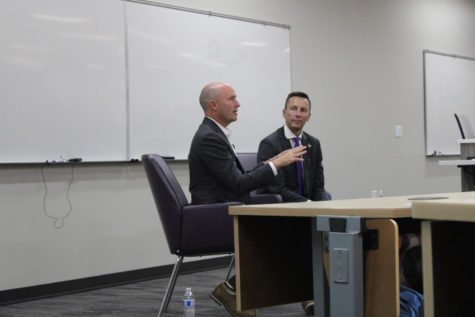 Gov. Cox addressed issues pertaining to growth in Utah, transportation, the current housing crisis and other concerns brought up by students.