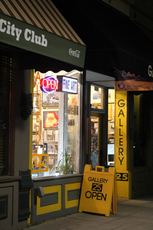 The outside of Gallery 25, one of the many stops on the first Friday Art Stroll.