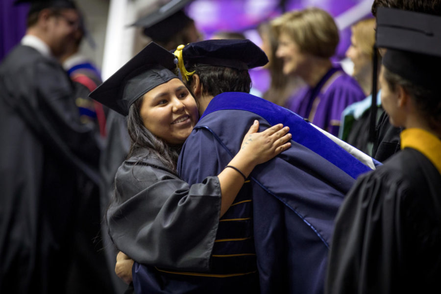 Commencement ceremonies for the Jerry and Vickie Moyes College of Education at the Dee Events Center on
Dec. 14, 2018.