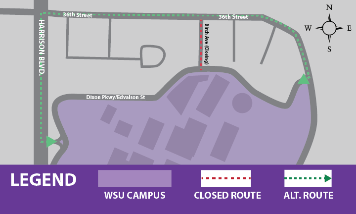 Birch Avenue has been permanently closed in order to make space for a new W lot on Weber States campus. This map helps illustrate which routes are still open surrounding campus.