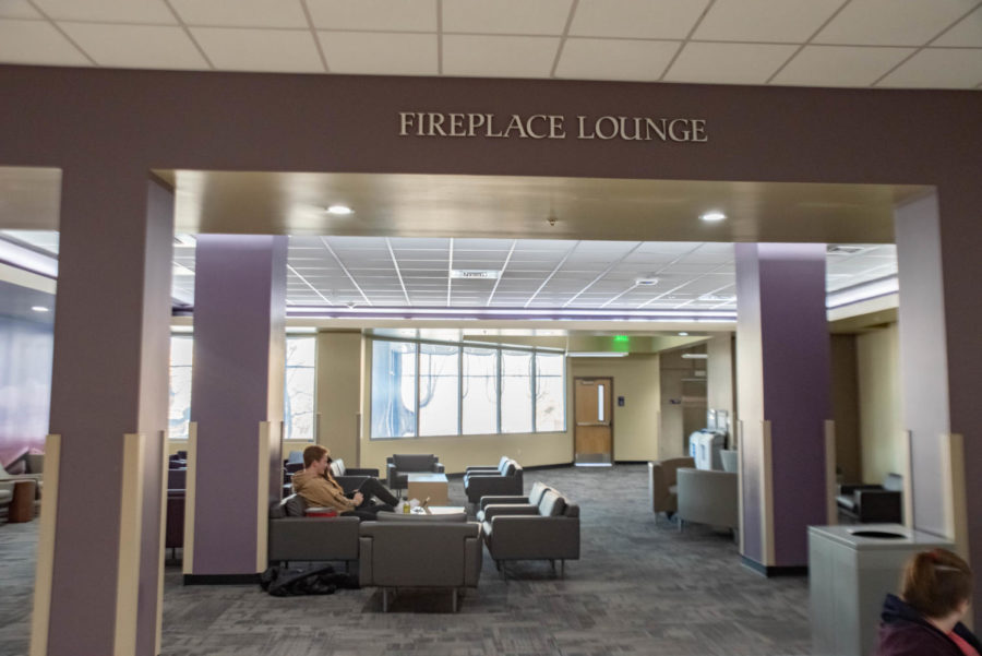The Fireplace Lounge at Weber State Universitys Ogden campus.