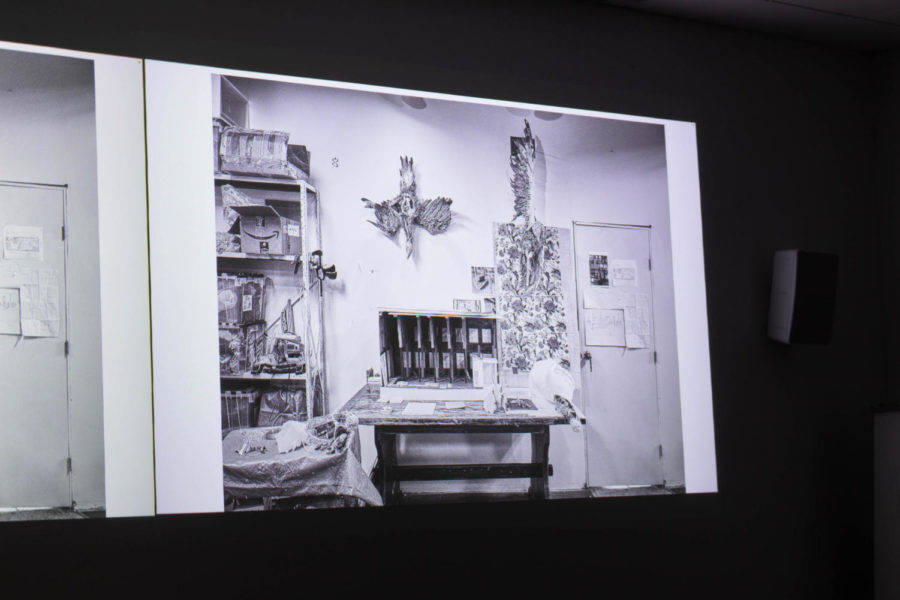A photo of Tamara Kostianovskys art studio.