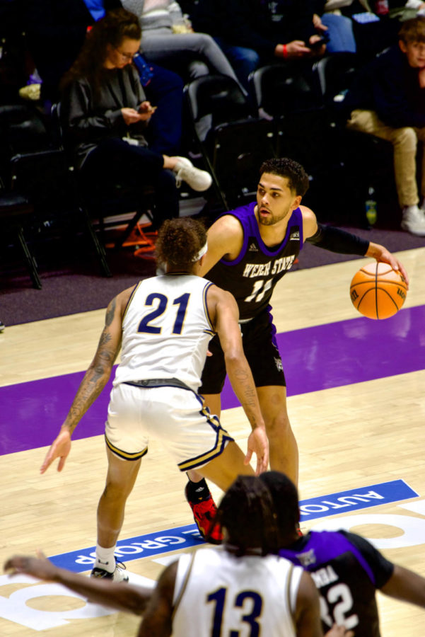 Weber State player, Steven Verplancken, with the ball at the game against Montana State.