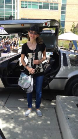 Shania attending her first block party at WSU in 2015.