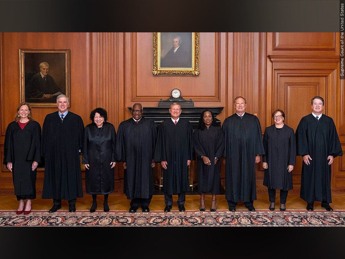 The current Supreme Court Justices.