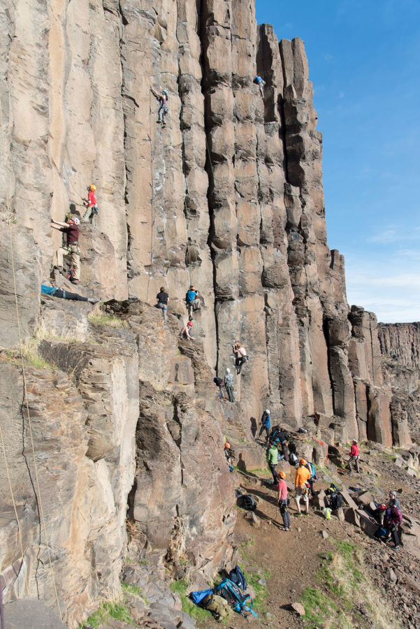 Climbers flock to Vantage, Wash. on Feb. 3, 2018. With spring more climbers will head outside, underscoring the importance of safety.
