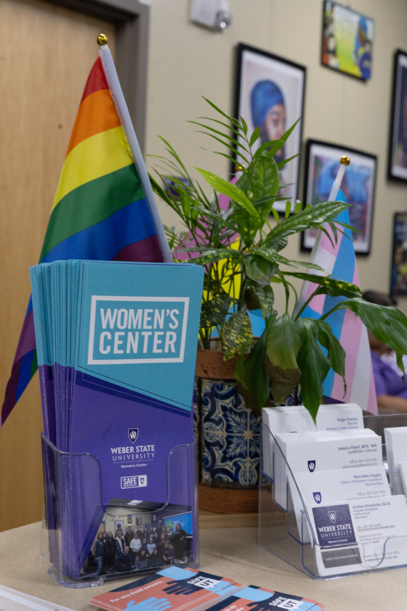 The front desk of the Womens Center and the LGBT Resource Center.