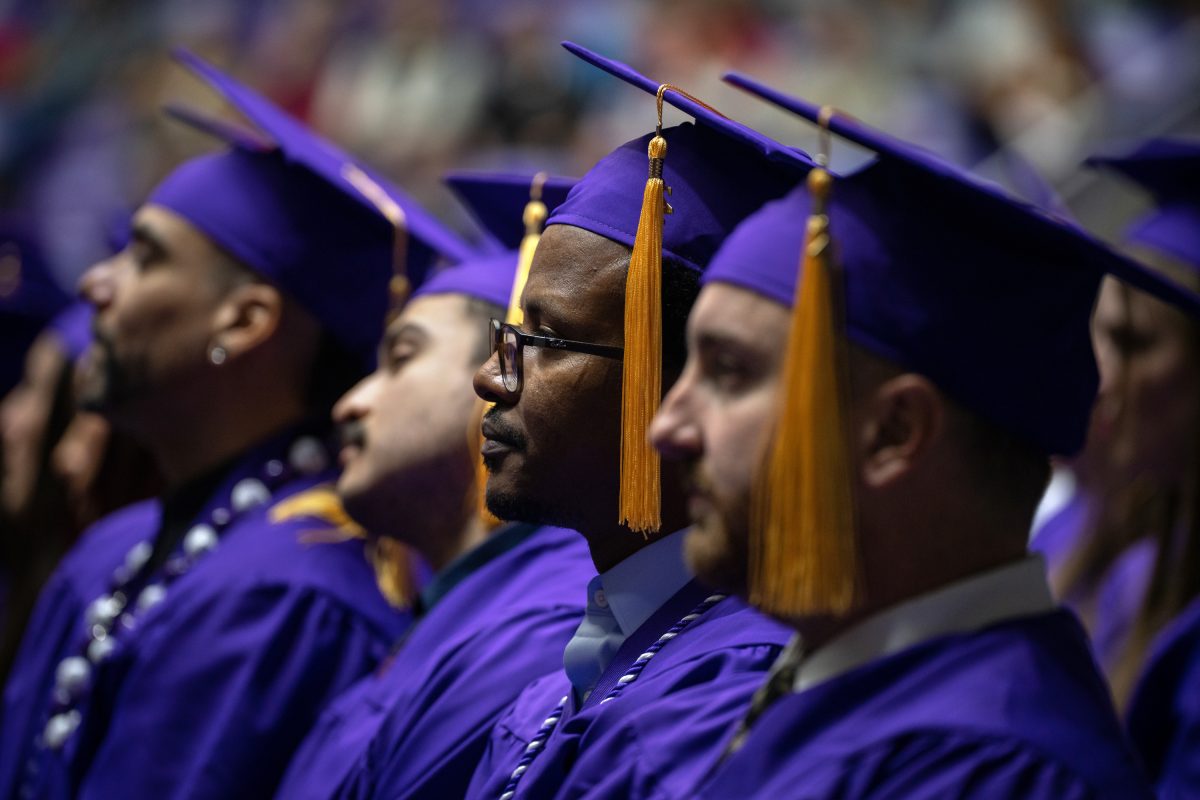 Weber State University students, faculty, families and community members gather to celebrate the new graduates from the Dumke College of Health Professions at the Dee Events Center on December 16, 2022.