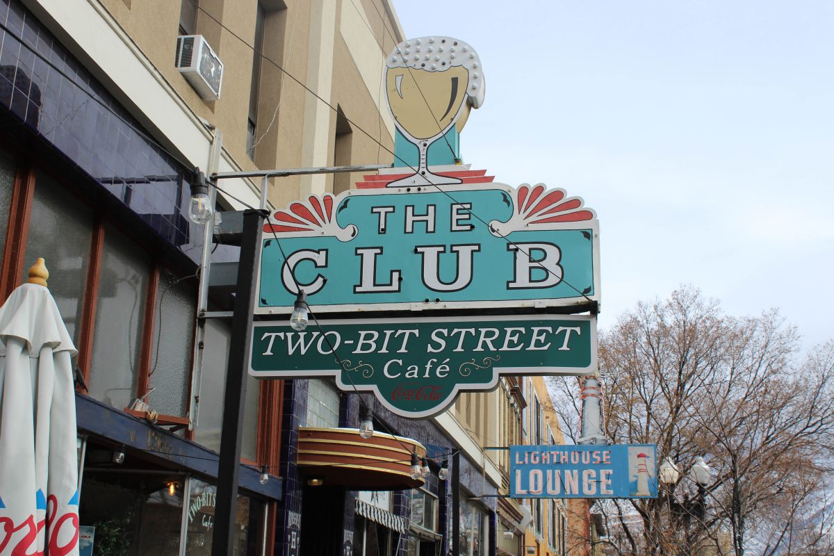 Two-Bit Street Cafe sign.