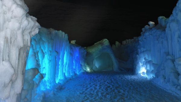 A winter wonderland at the Midway Ice Castles
