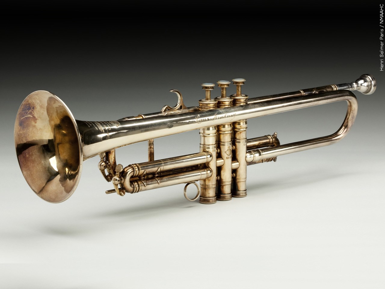 A trumpet used in jazz performances