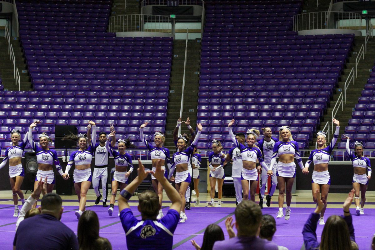 Weber States Spirit Squad - Small at the Nationals Sendoff Performance on April 6.