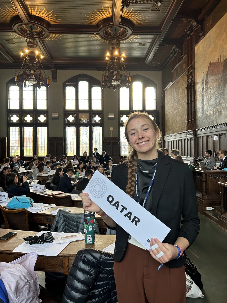 Lexie Andrew at National Model United Nations in the town hall of  Erfurt, Germany.