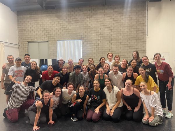 A group photo of the Weber State dancers featured in "Wish You Were Here."