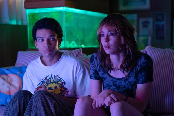 Justice Smith, left, and Brigette Lundy-Paine in “I Saw the TV Glow.”