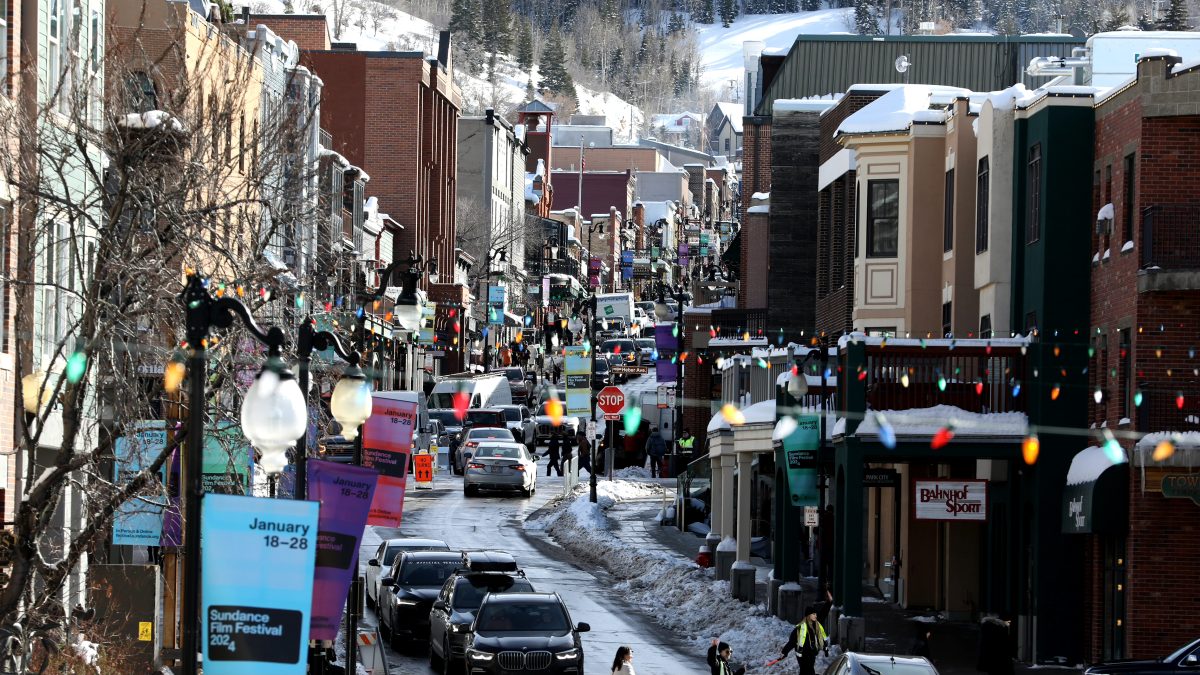 Park City's Main Street in the midst of Sundance