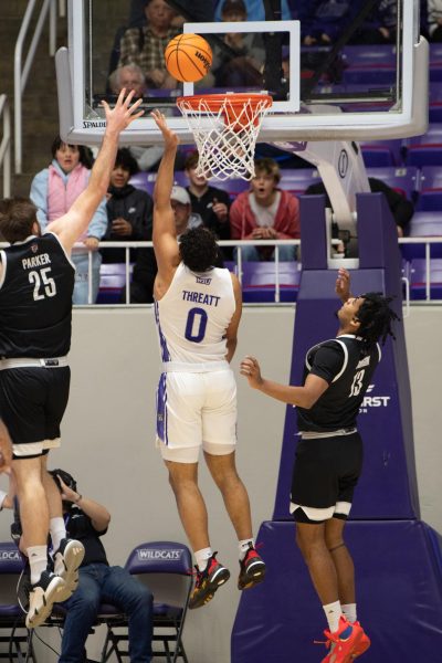 Blaise Threatt making a shot for Weber State. (Sara Staker/The Signpost)