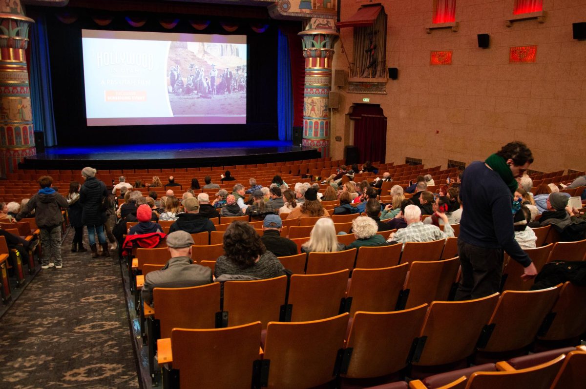 People sit to watch the Hollywood in Utah documentary at Peery Egyptian Theater.