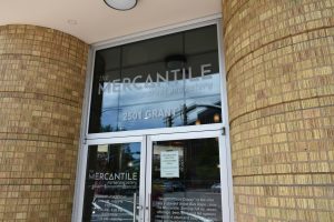 The front of the Mercantile, displaying "The Mercantile, market and eatery." on June 1, 2026.